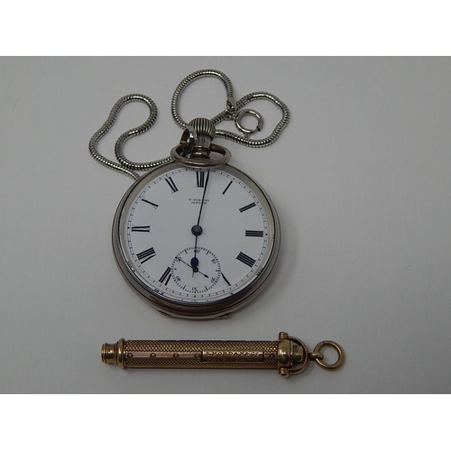 961 - A Silver Pocket watch and a gold propelling pencil