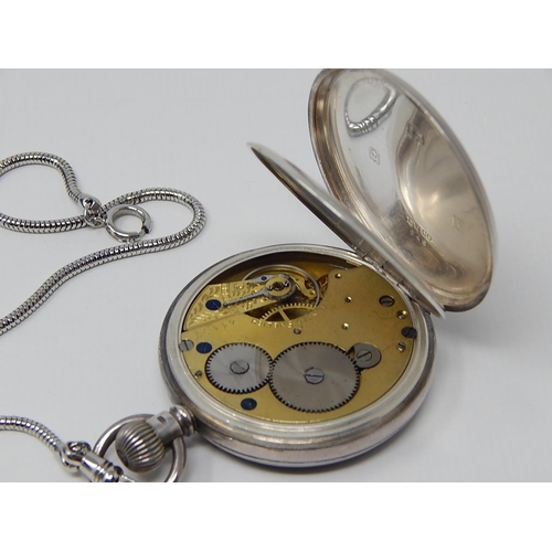 961 - A Silver Pocket watch and a gold propelling pencil