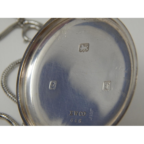 961 - A Silver Pocket watch and a gold propelling pencil