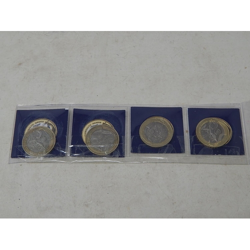 964 - Set of Commonwealth Games Two Pound Coins including the Scarce £2 Northern Ireland in Change Checker... 