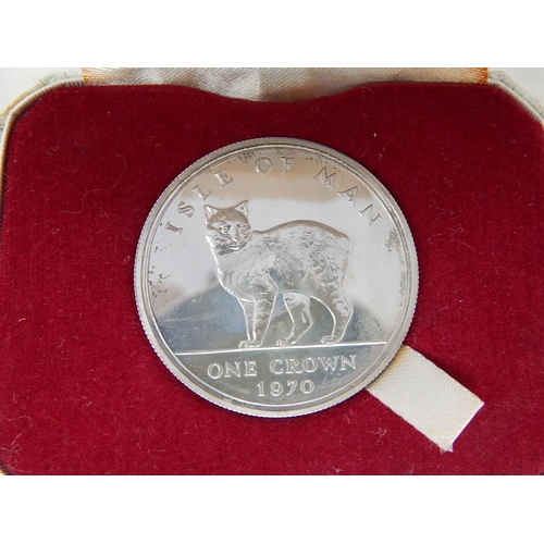 805 - Canada Proof Silver Dollar 1973, Isle of Man Proof Crown 1970; Isle of Man Proof Silver Crown 1972; ... 