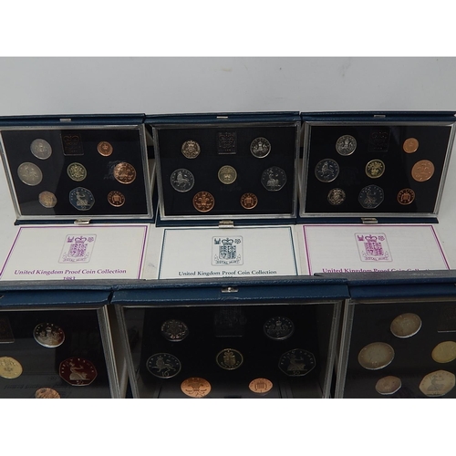 810 - UK Proof Sets 1983(2); 1984(2); 1985(2); 1988; Isle of Man Proof Set 1971l; EEC Hands Proof 50p 1973... 