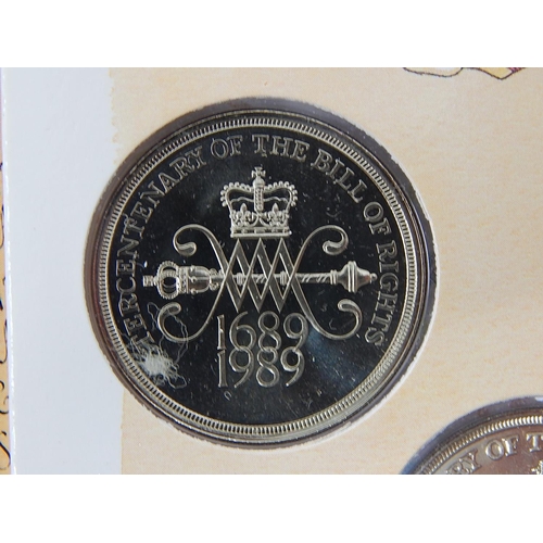 813 - The 1989 United Kingdom Brilliant Uncirculated £2 coins including the scarce Claim of Rights as stru... 