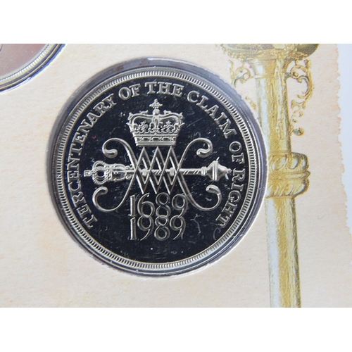 813 - The 1989 United Kingdom Brilliant Uncirculated £2 coins including the scarce Claim of Rights as stru... 