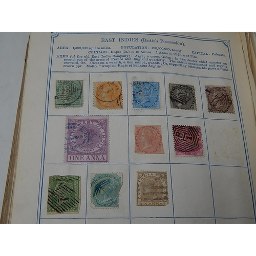 967 - Vintage Stamp Album with a good collection of early stamps including a large range of Queen Victoria... 