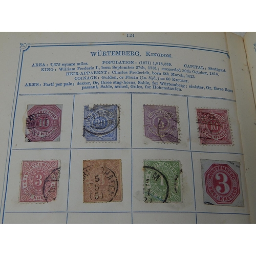 967 - Vintage Stamp Album with a good collection of early stamps including a large range of Queen Victoria... 