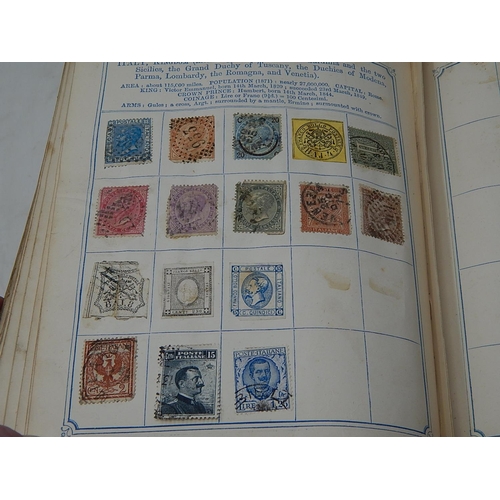 967 - Vintage Stamp Album with a good collection of early stamps including a large range of Queen Victoria... 