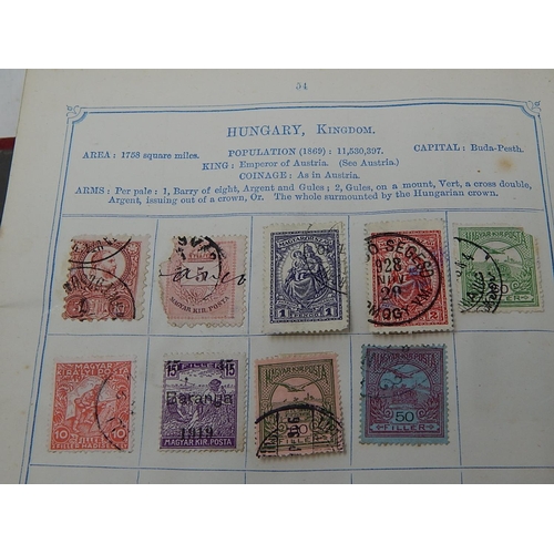 967 - Vintage Stamp Album with a good collection of early stamps including a large range of Queen Victoria... 