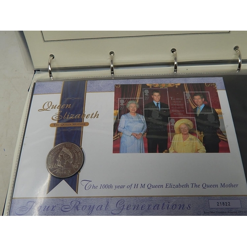 970 - The Royal Family collection of Coin Covers, etc housed in collector's album, noted 6 x £5 coin cover... 