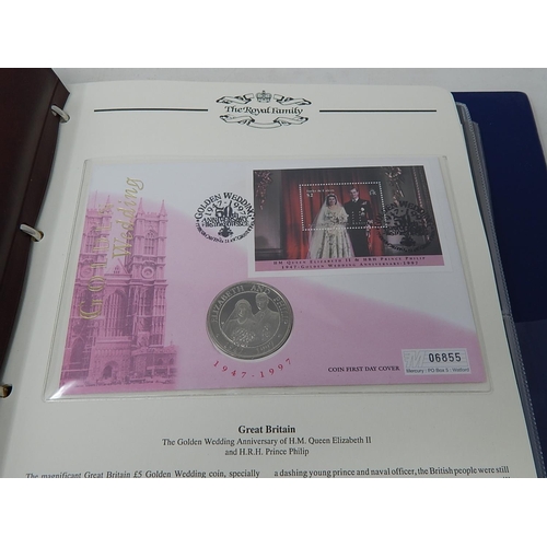 970 - The Royal Family collection of Coin Covers, etc housed in collector's album, noted 6 x £5 coin cover... 