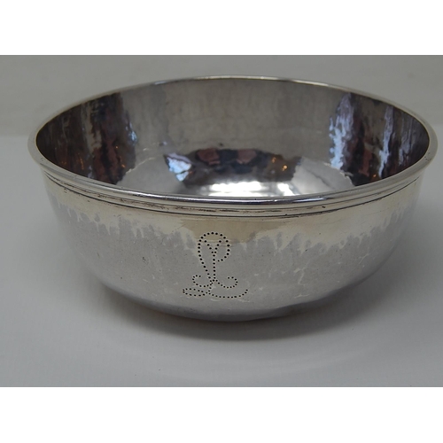 296 - Early Silver Bowl Not Hallmarked, Set with a Large Oliver Cromwell Medallion Dated 1658 to the base:... 