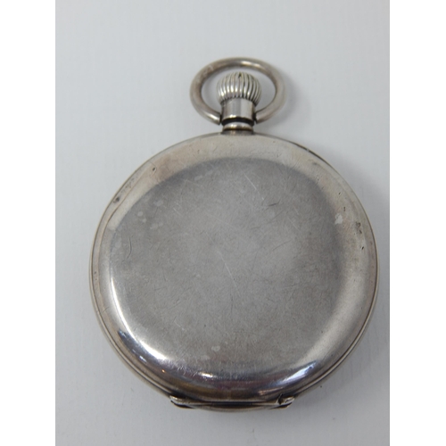 11 - J.W. Benson Silver Half Hunter Top Wind Pocket Watch with Subsidiary Seconds Dial: Hallmarked London... 