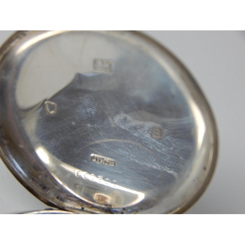 11 - J.W. Benson Silver Half Hunter Top Wind Pocket Watch with Subsidiary Seconds Dial: Hallmarked London... 