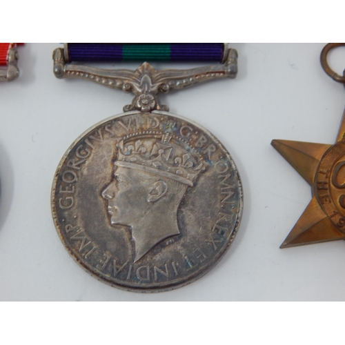 16 - Group of Medals Awarded to 5947004 PTE E.E KERSLAKE BEDF & HERTS R. Including General Service Medal ... 