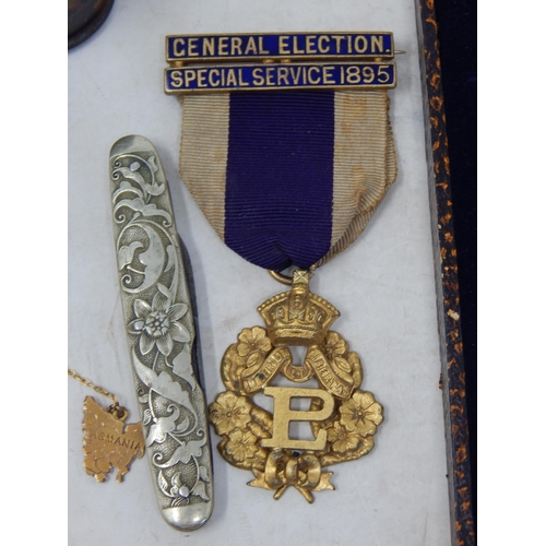 17 - Quantity of Coins, Medals Including a General Election Special Service 1895 Medal, Some Silver etc