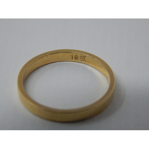 3 - 18ct Yellow Gold Band: Ring Size J 1/2: Weight 1.9g