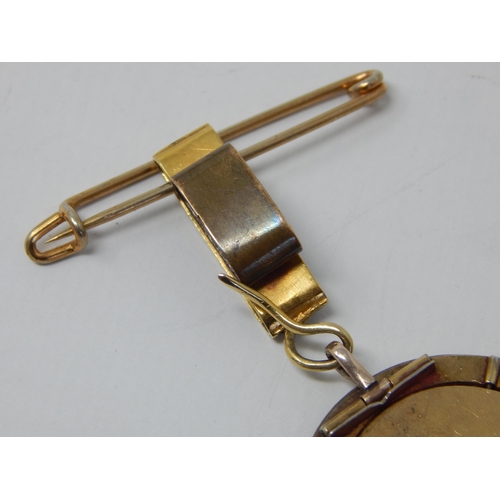 50 - A 19th Century Gold, Silver Gilt & Diamond Mounted Portrait Brooch of a Young Girl Set with 19 Diamo... 