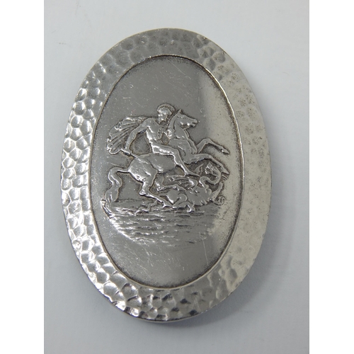 52 - Cast Silver Buckle Depicting George & The Dragon: Hallmarked Birmingham 1988 together with a large w... 