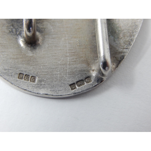 52 - Cast Silver Buckle Depicting George & The Dragon: Hallmarked Birmingham 1988 together with a large w... 