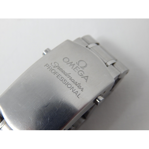 53 - An Omega Speedmaster Professional 'Moon Watch' stainless steel chronograph bracelet watch, Purchased... 