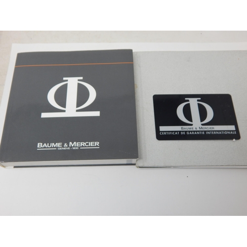 54 - Baume & Mercier L3.633.4 Gentleman's Wristwatch, Purchased 2001, Serial No: 4078478 with Date Apertu... 