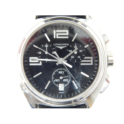 55 - Gentleman's Longines Chronometer Wristwatch, Serial No: 33298053 with Date Aperture Subsidiary Dials... 