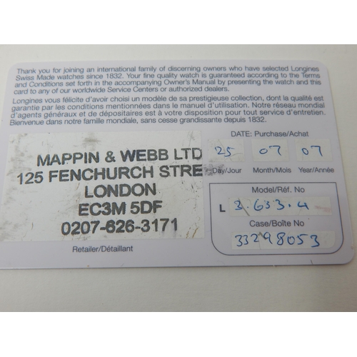 55 - Gentleman's Longines Chronometer Wristwatch, Serial No: 33298053 with Date Aperture Subsidiary Dials... 