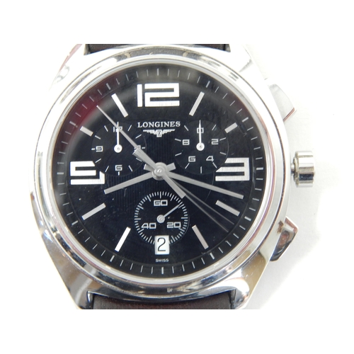 56 - Gentleman's Longines Chronometer Wristwatch, Serial No: 33778135 with Date Aperture Subsidiary Dials... 