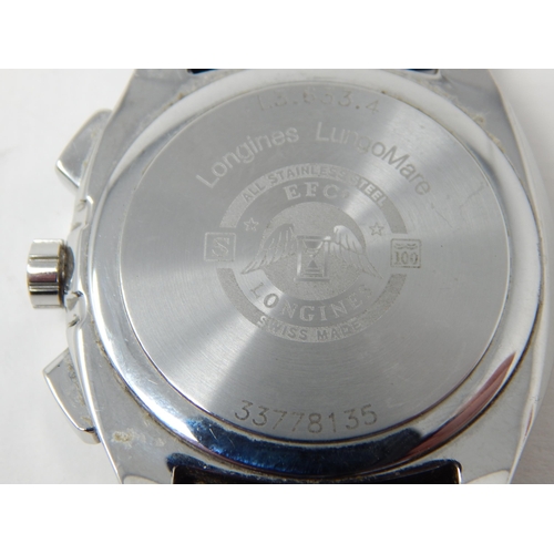 56 - Gentleman's Longines Chronometer Wristwatch, Serial No: 33778135 with Date Aperture Subsidiary Dials... 