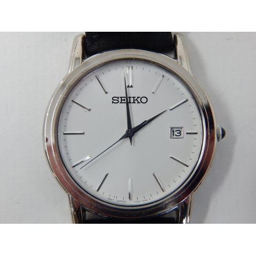 58 - Gentleman's Seiko Wristwatch, Serial No: 090172 with Date Aperture & Sweep Seconds Hand, Sapphire Cr... 