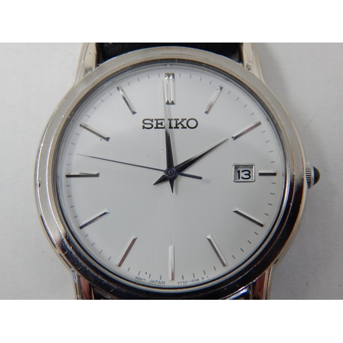 58 - Gentleman's Seiko Wristwatch, Serial No: 090172 with Date Aperture & Sweep Seconds Hand, Sapphire Cr... 