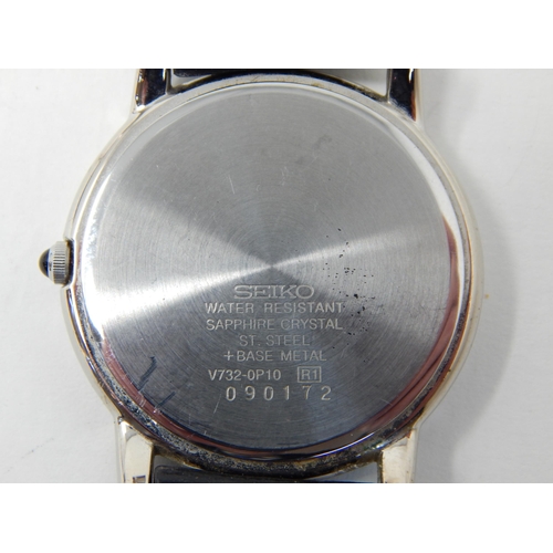 58 - Gentleman's Seiko Wristwatch, Serial No: 090172 with Date Aperture & Sweep Seconds Hand, Sapphire Cr... 