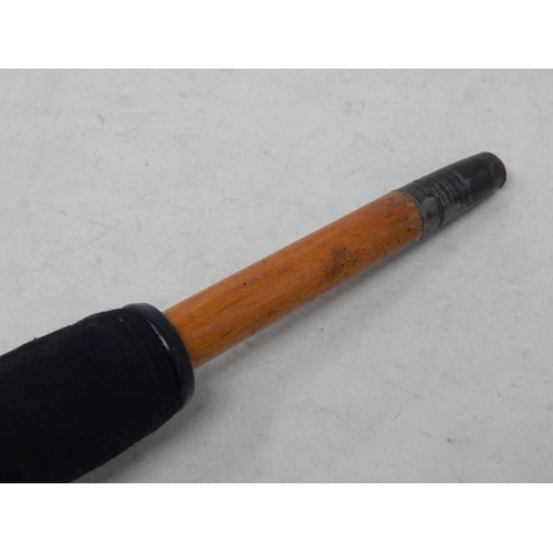 61 - 1920's Gentleman's Black Umbrella with Walnut Handle & 9ct Gold Mount Hallmarked Birmingham 1926 by ... 