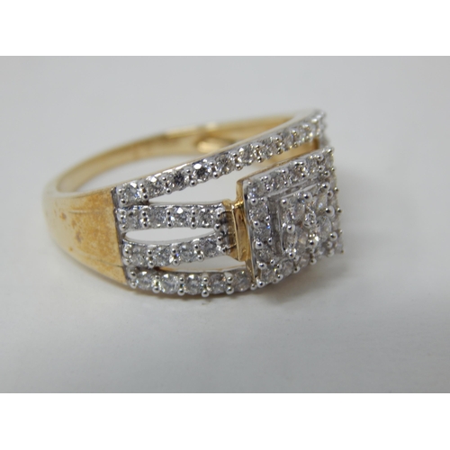 76 - Gold Ring Set with Argyle Diamonds Estimated @ 0.75cts: Diamonds I/J SI 1/2: Size N/O
