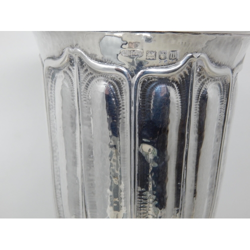 23J - Edwardian Silver Goblet Hallmarked London 1907 by OMAR RAMSDEN & ALWYN CARR: Height 14.5cm: Weight 1... 