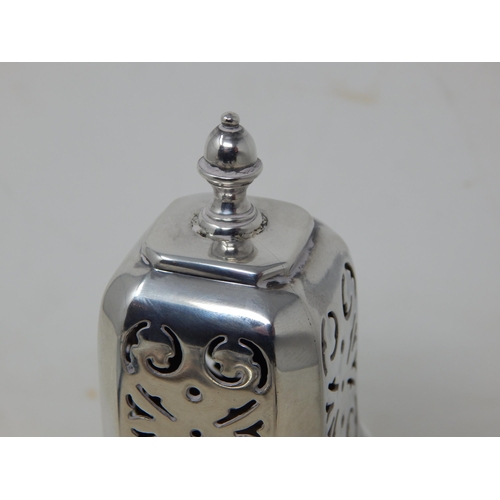 23L - Art Deco Silver Sugar Caster: Hallmarked Birmingham 1934 by A.J Bailey: Weight 172g