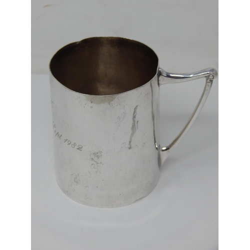 Unmarked (tested) Silver Christening Cup: Weight 107g