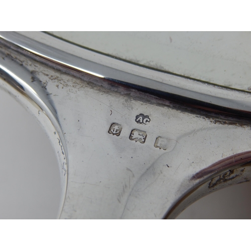 23T - Art Deco Silver Mounted 4 Piece Dressing Table Set Comprising Hand Mirror & Brushes: Hallmarked Birm... 