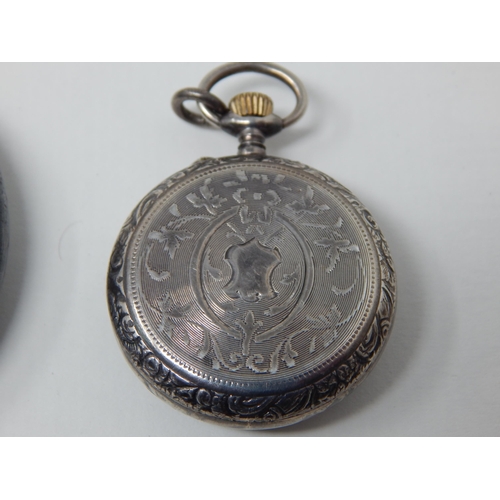 24I - Hallmarked Silver Top Wind Fob Watch together with a Gentleman's Top Wind Pocket Watch with Subsidia... 