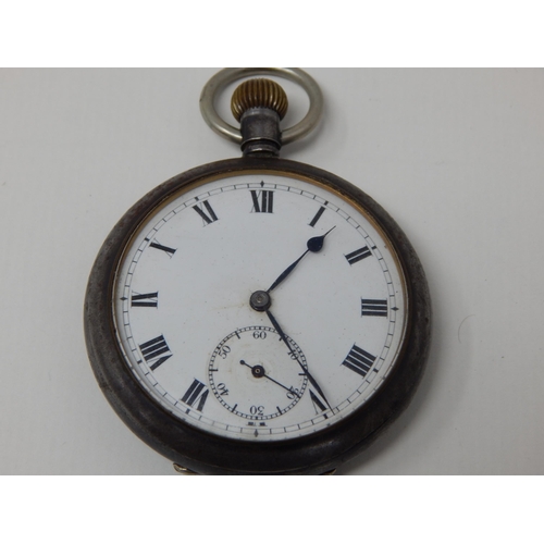 24I - Hallmarked Silver Top Wind Fob Watch together with a Gentleman's Top Wind Pocket Watch with Subsidia... 
