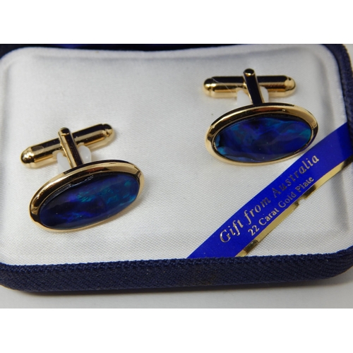 24N - Gold Plated Sovereign Holder: Silver & Marcasite Earrings: 22ct Gold Plated Shell Cufflinks: Plated ... 