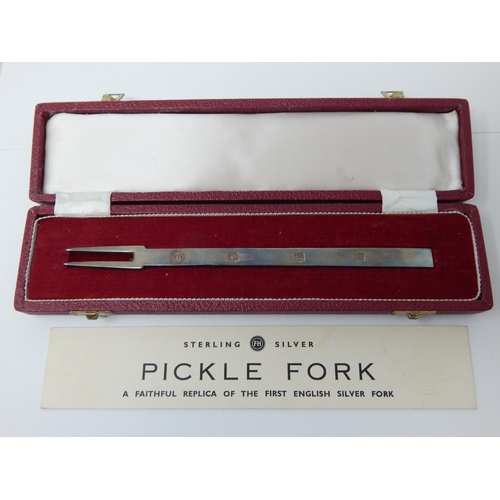 24P - A Silver Replica of The First English Silver Fork From 1632: Hallmarked Sheffield 1964 by Francis Ho... 
