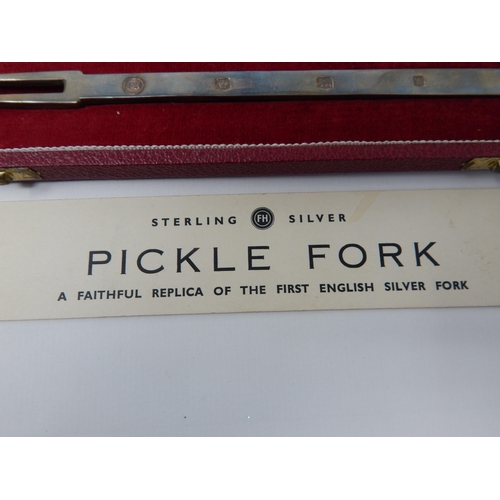 24P - A Silver Replica of The First English Silver Fork From 1632: Hallmarked Sheffield 1964 by Francis Ho... 