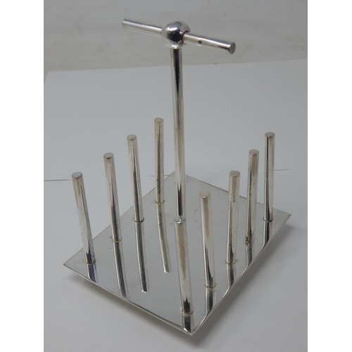 24R - Dr Christopher Dresser Style Silver Plated Toast rack.