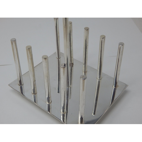 24R - Dr Christopher Dresser Style Silver Plated Toast rack.
