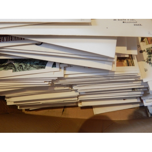 22 - Large box of First Day Covers mainly typed or blank (100s)