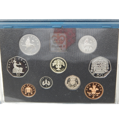 3 - UK Proof Set 1992 including the Scarce Dual Date 1992-93 large size 50p, brilliant, about as struck,... 