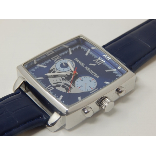 337 - Gentleman's Daniel Hechter Wristwatch with Subsidiary Dials on Blue Strap. Working When Catalogued