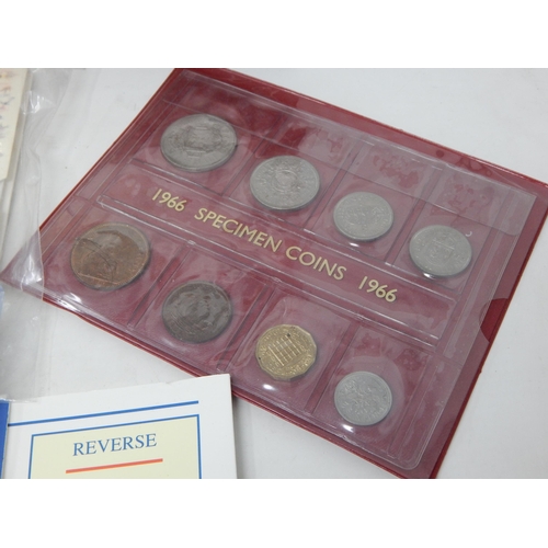 29 - Kew Gardens 50 Pence 2009 (copy); Set of 1930's Currency in case; Collection of 1966 Specimen coins ... 