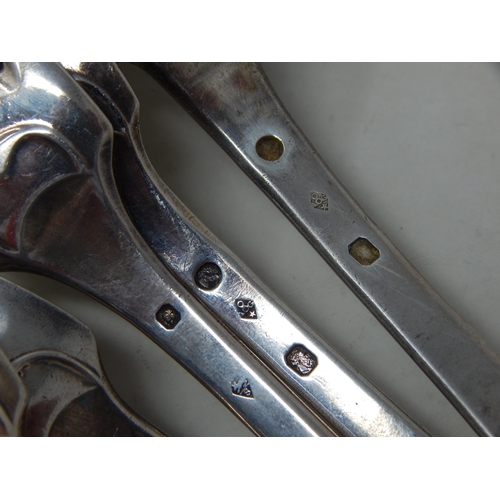 343 - 6x French Silver Hallmarked Dinner Forks together with 6x French Silver Hallmarked tablespoons. Weig... 